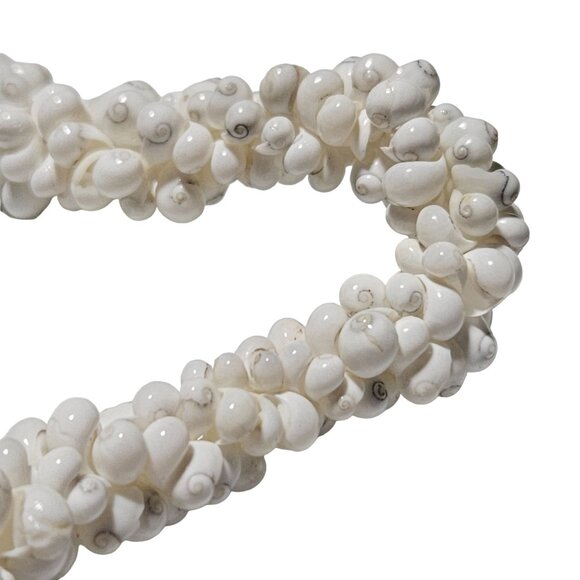 Beach Core White Shell Beads Chunky Necklace Summer Boho Fashion Jewelry Women - Picture 2 of 5